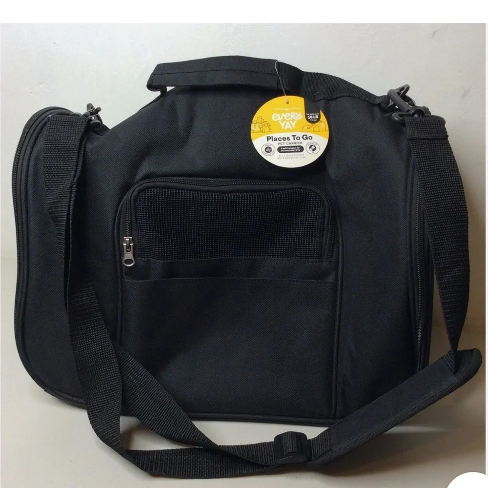 EveryYay Going Places To Go Black Pet Carrier.